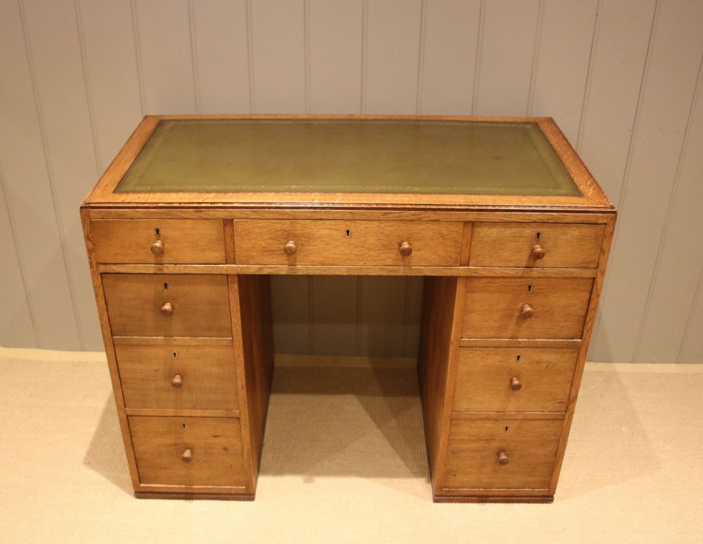 Light Oak Pedestal Desk