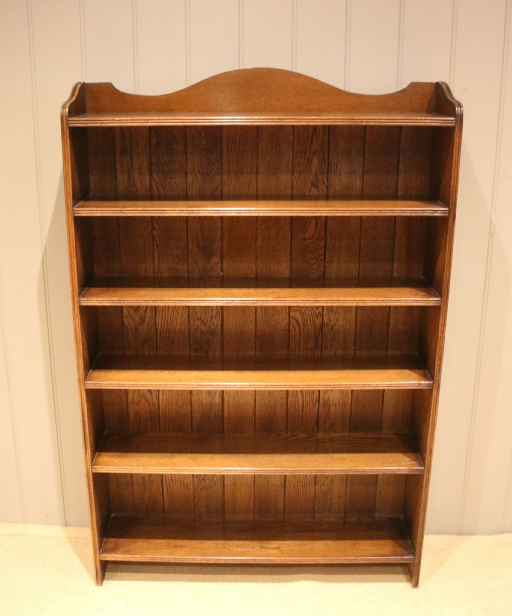 Edwardian Oak Open Bookcase