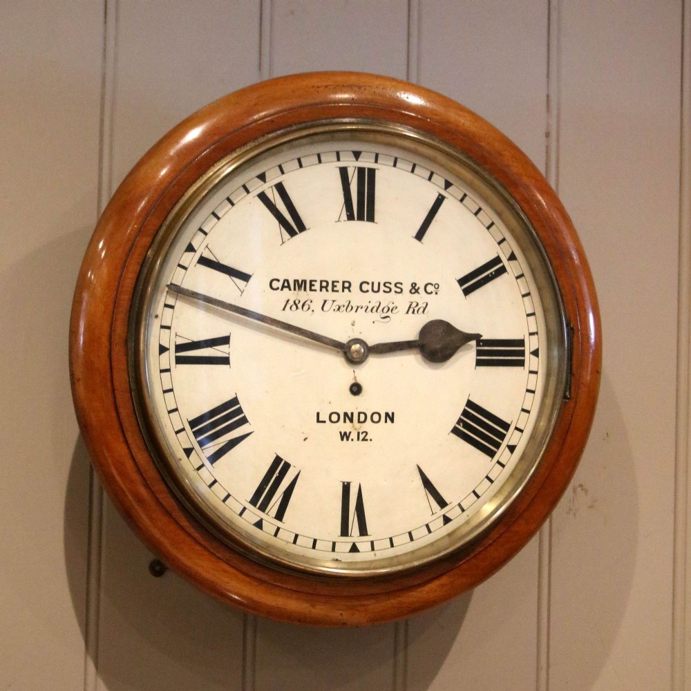 Large Mahogany Fusee Dial Clock