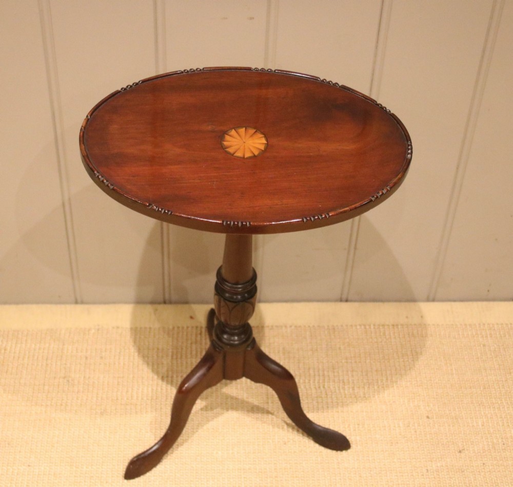 Edwardian Oval Inlaid Wine Table
