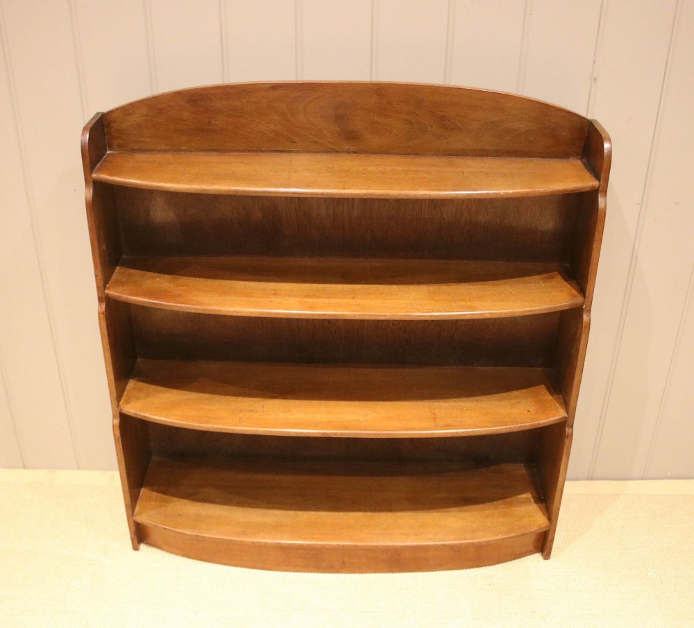 Walnut Open Art Deco Style Bookcase