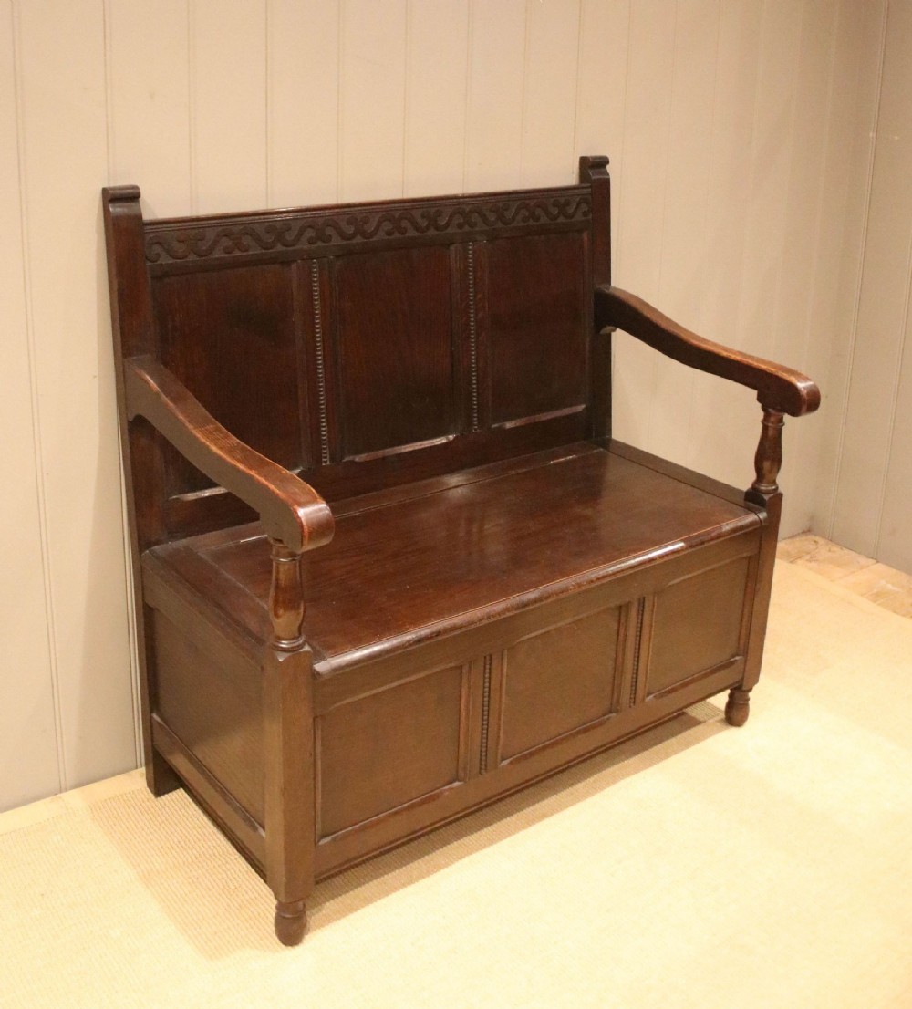 Edwardian Oak Settle
