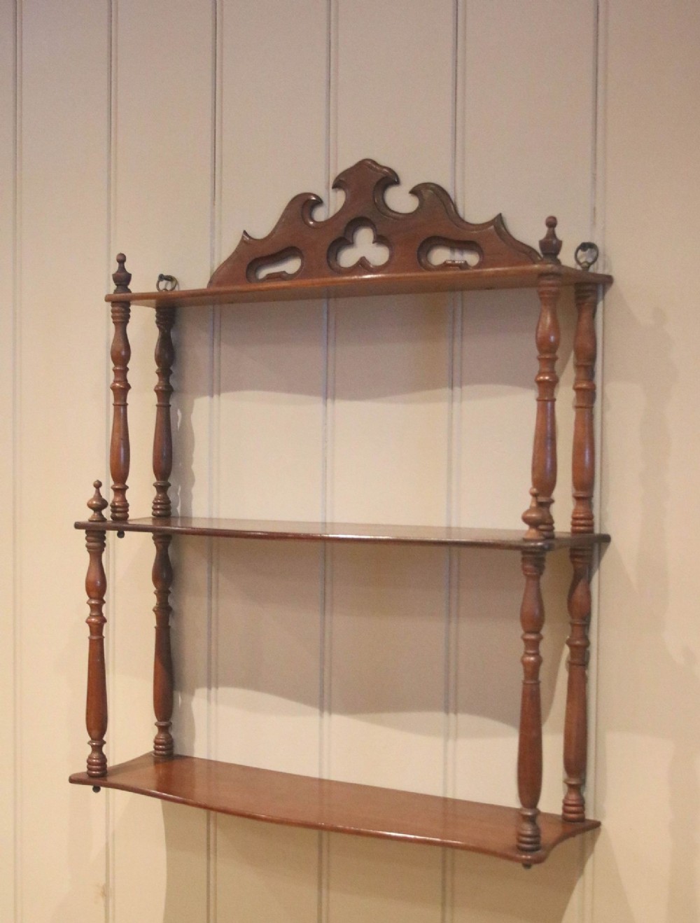 French Mahogany Wall Shelves