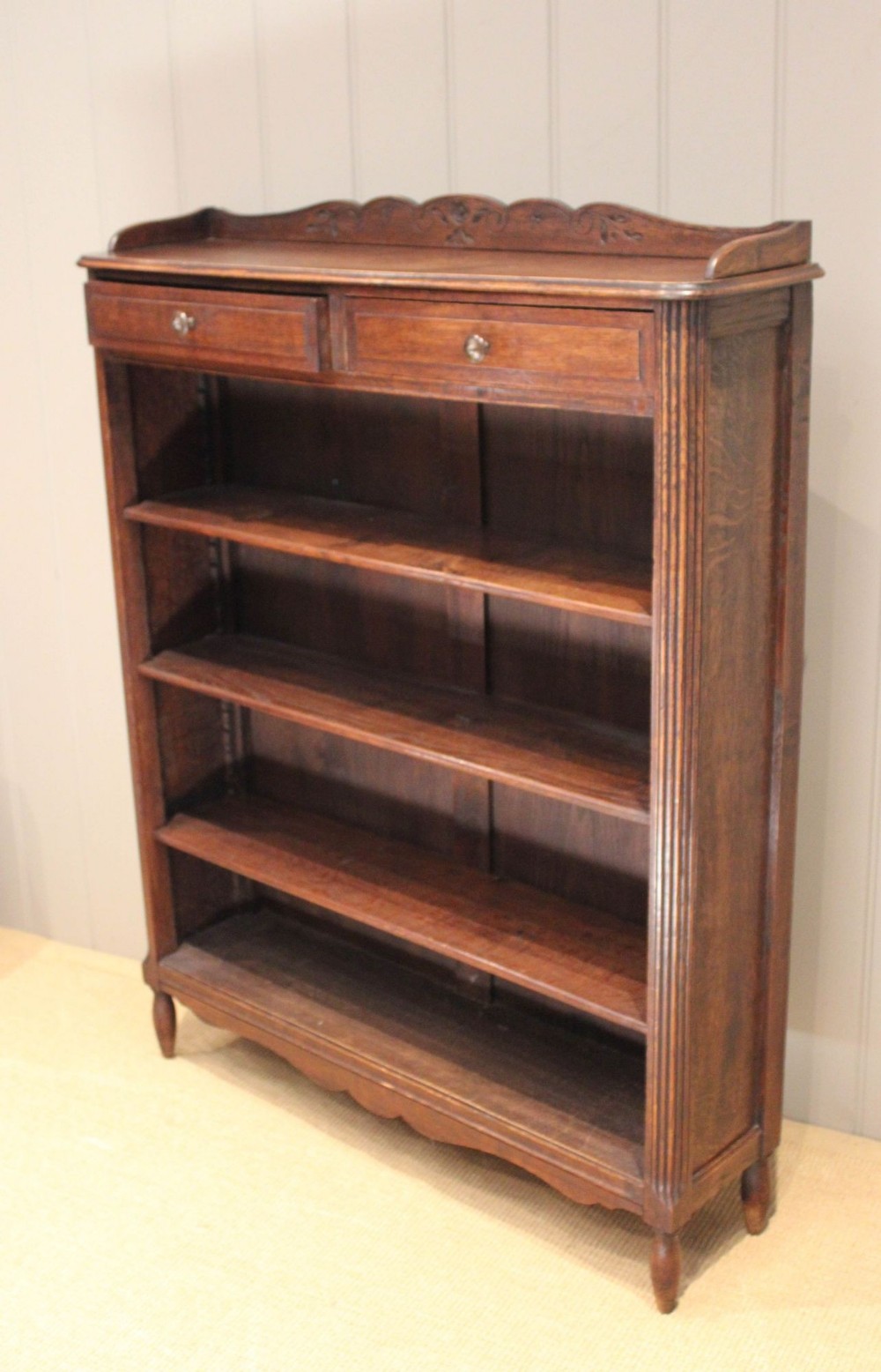 French Oak Open Bookcase