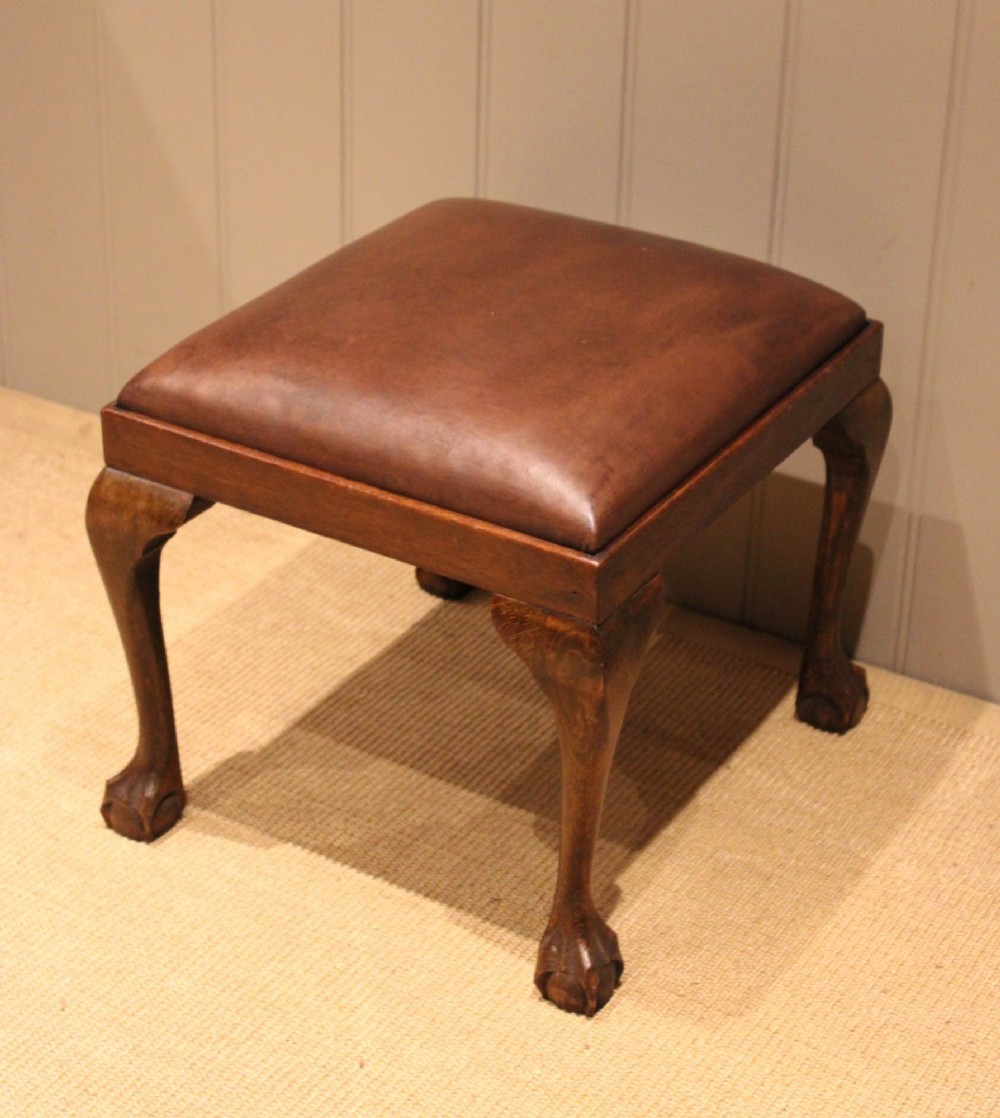Edwardian Beechwood Footstool