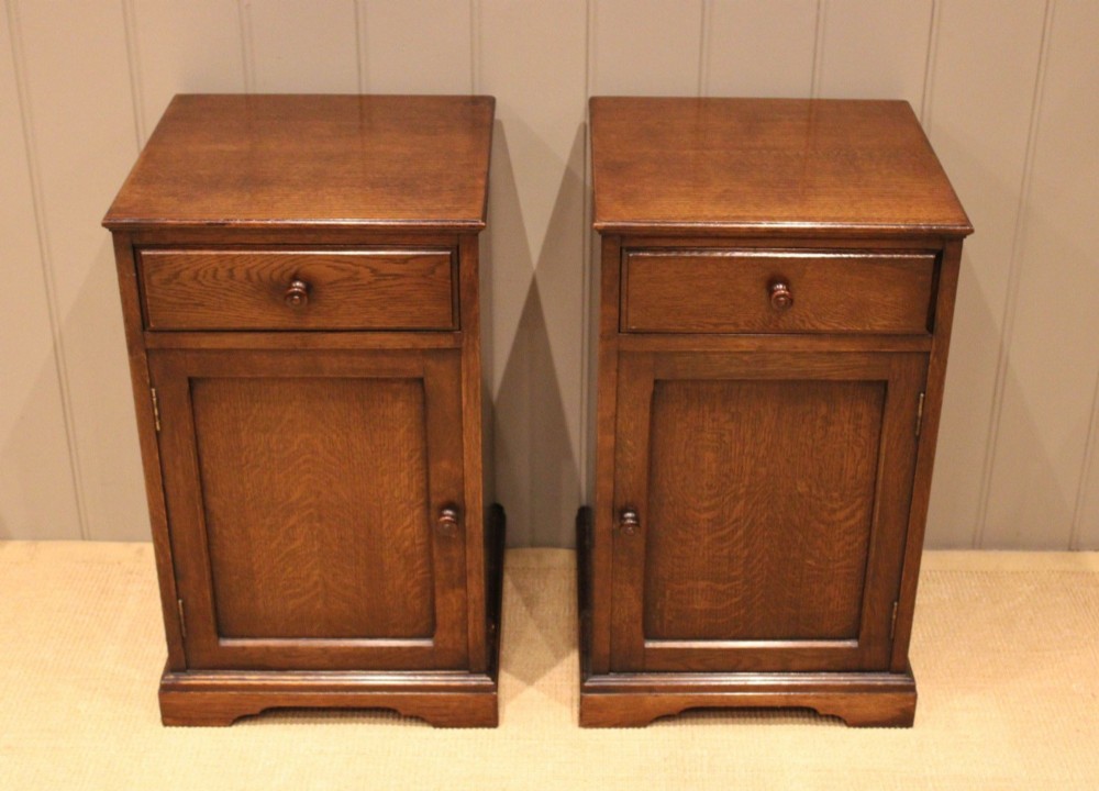 Pair Of Oak Bedside Cabinets