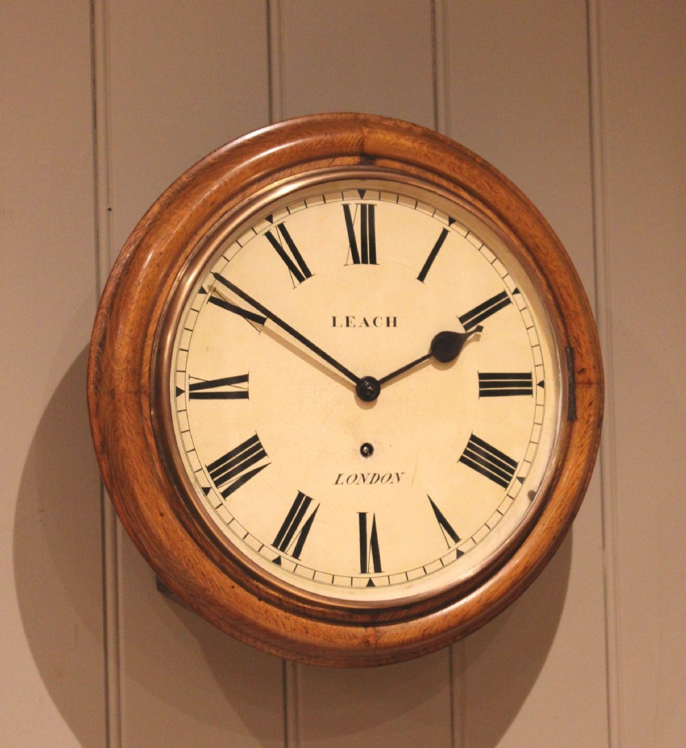 Late 19th Century Oak Dial Clock
