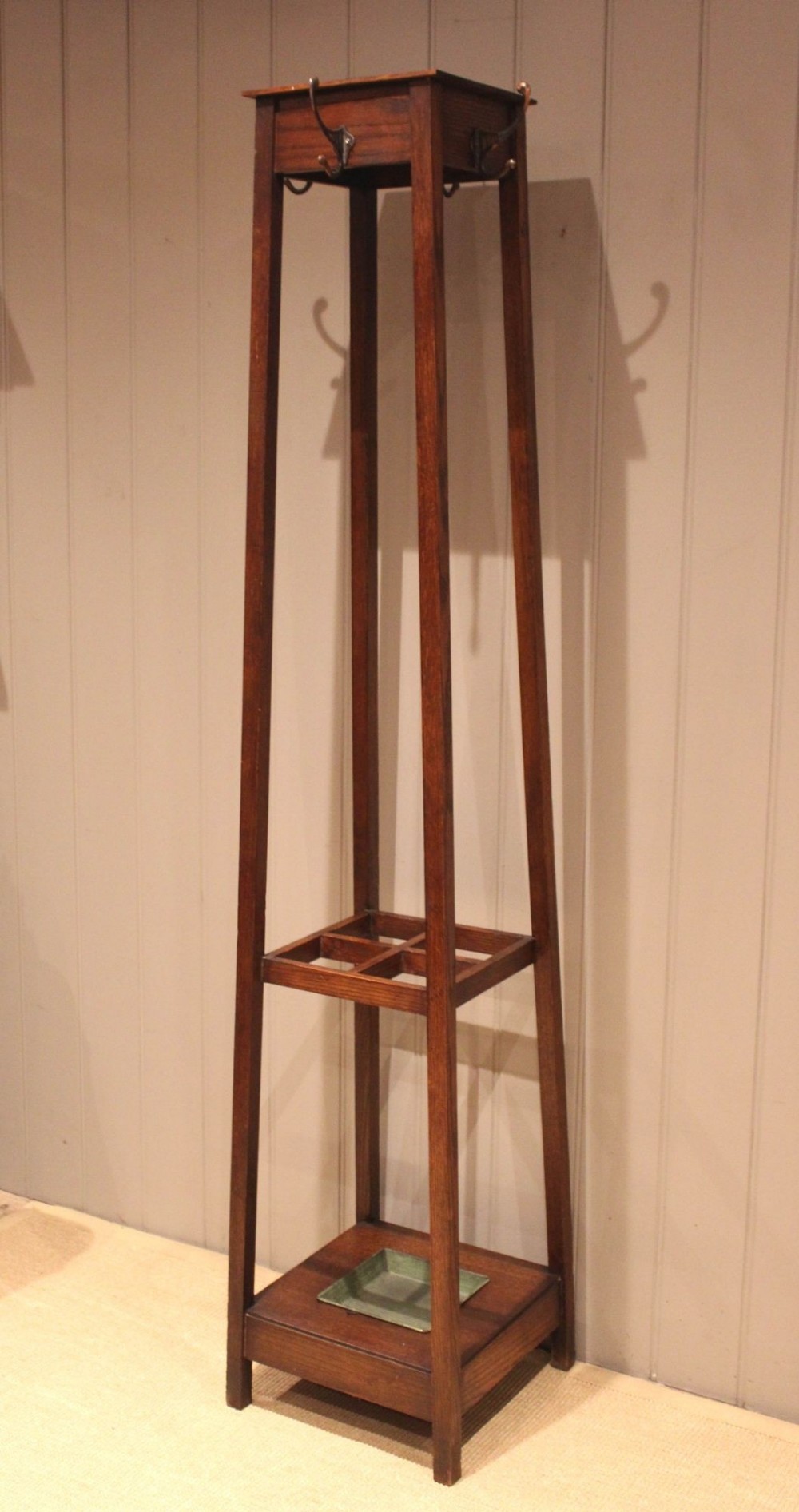 Oak Coat & Hat Stand