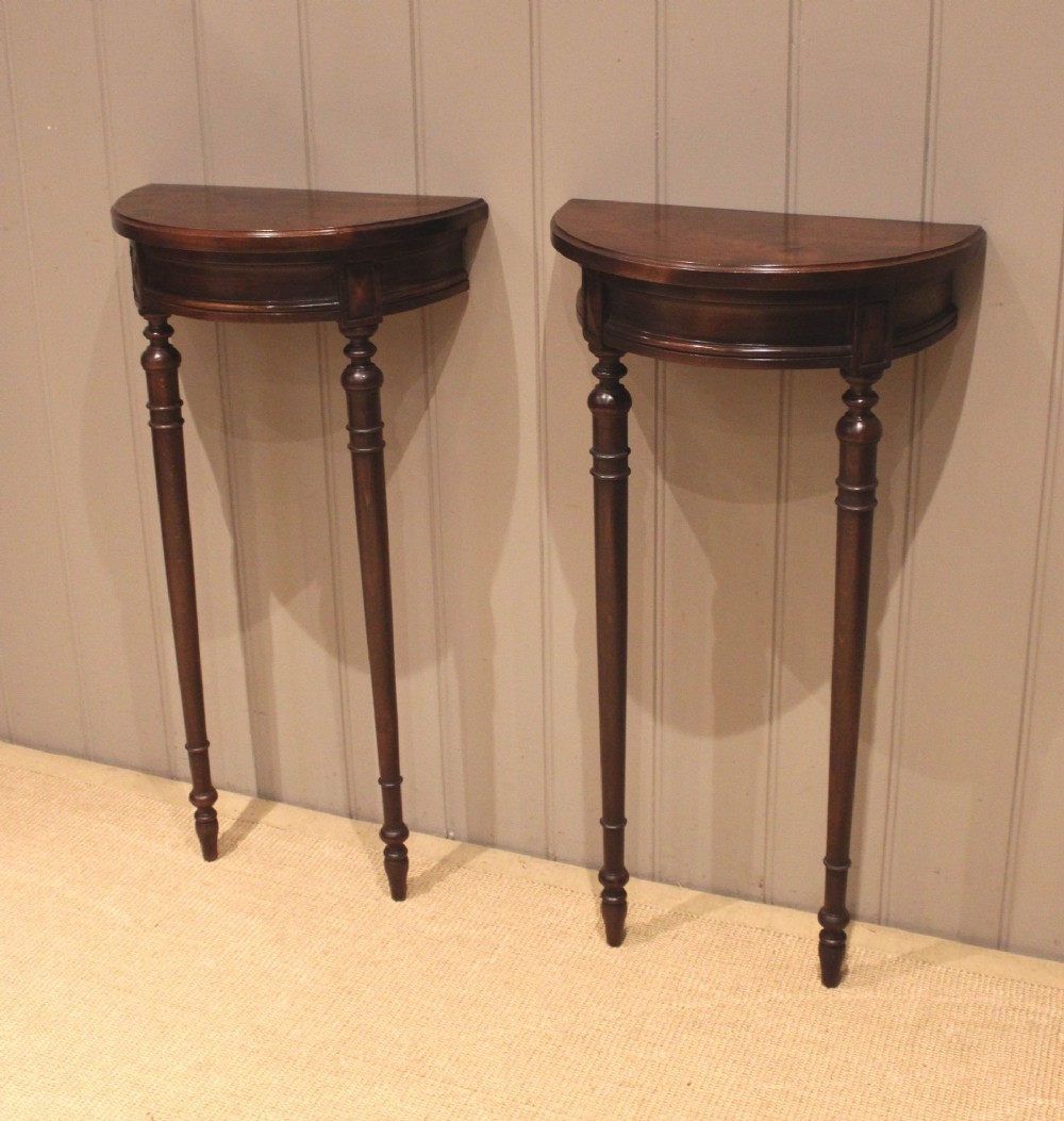 Pair Of French Cherry Wood Console Tables