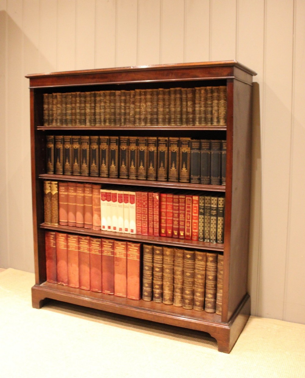 Edwardian Mahogany Open Bookcase