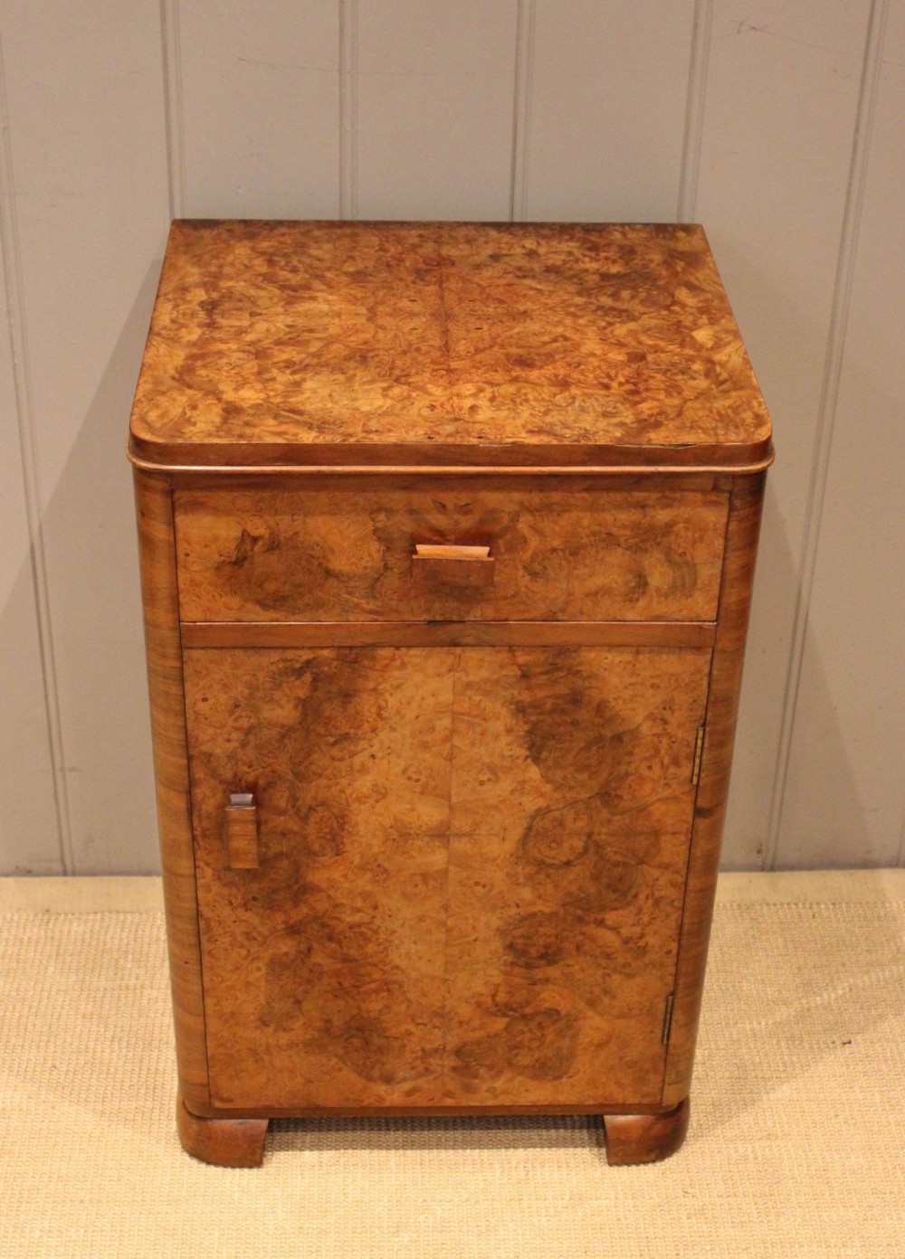 Art Deco Walnut Bedside Cabinet