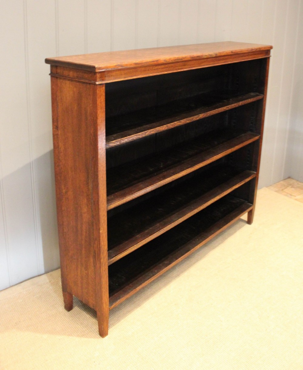 Oak Open Adjustable Bookcase