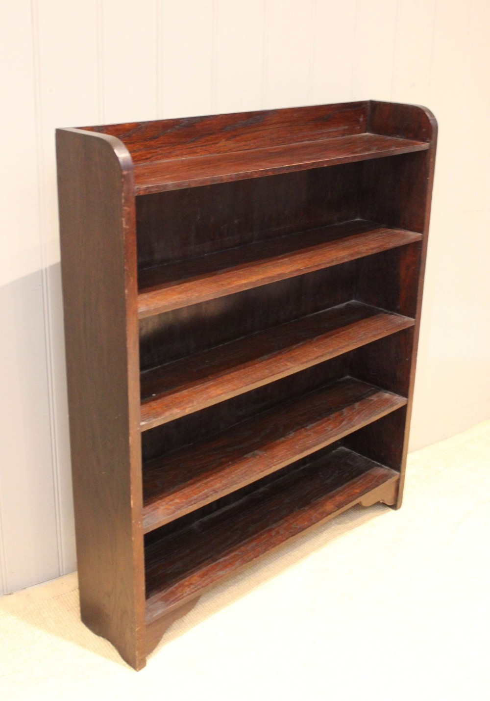 Dark Oak Open Bookcase
