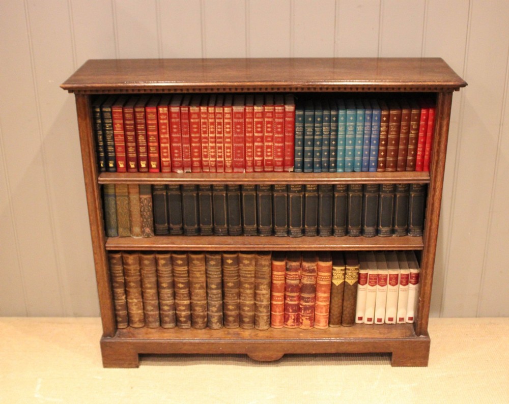 Edwardian Oak Open Bookcase