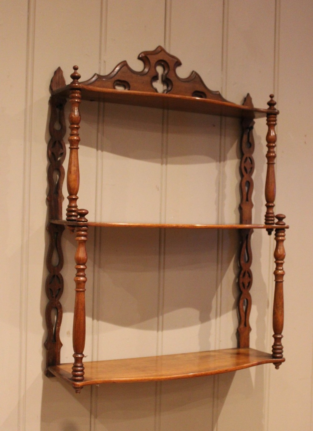 French Walnut Wall Shelves