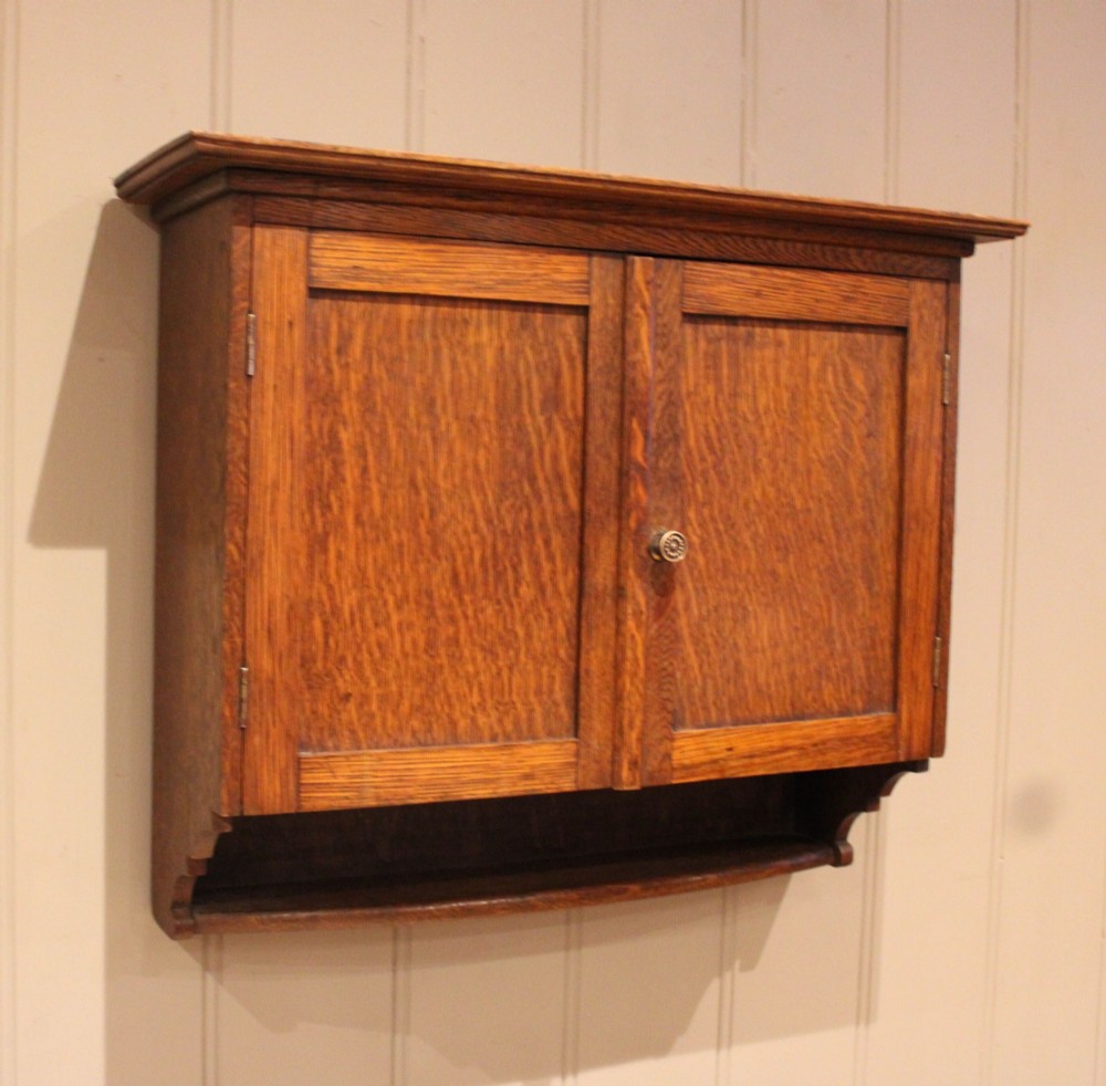 Edwardian Oak Wall Cabinet