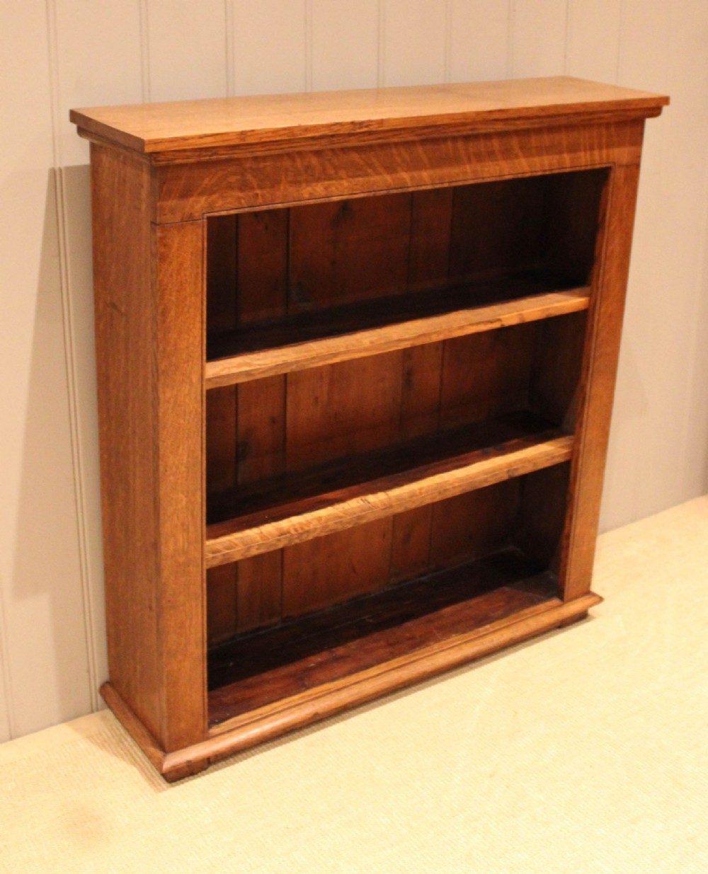Late 19th Century Oak Open Bookcase