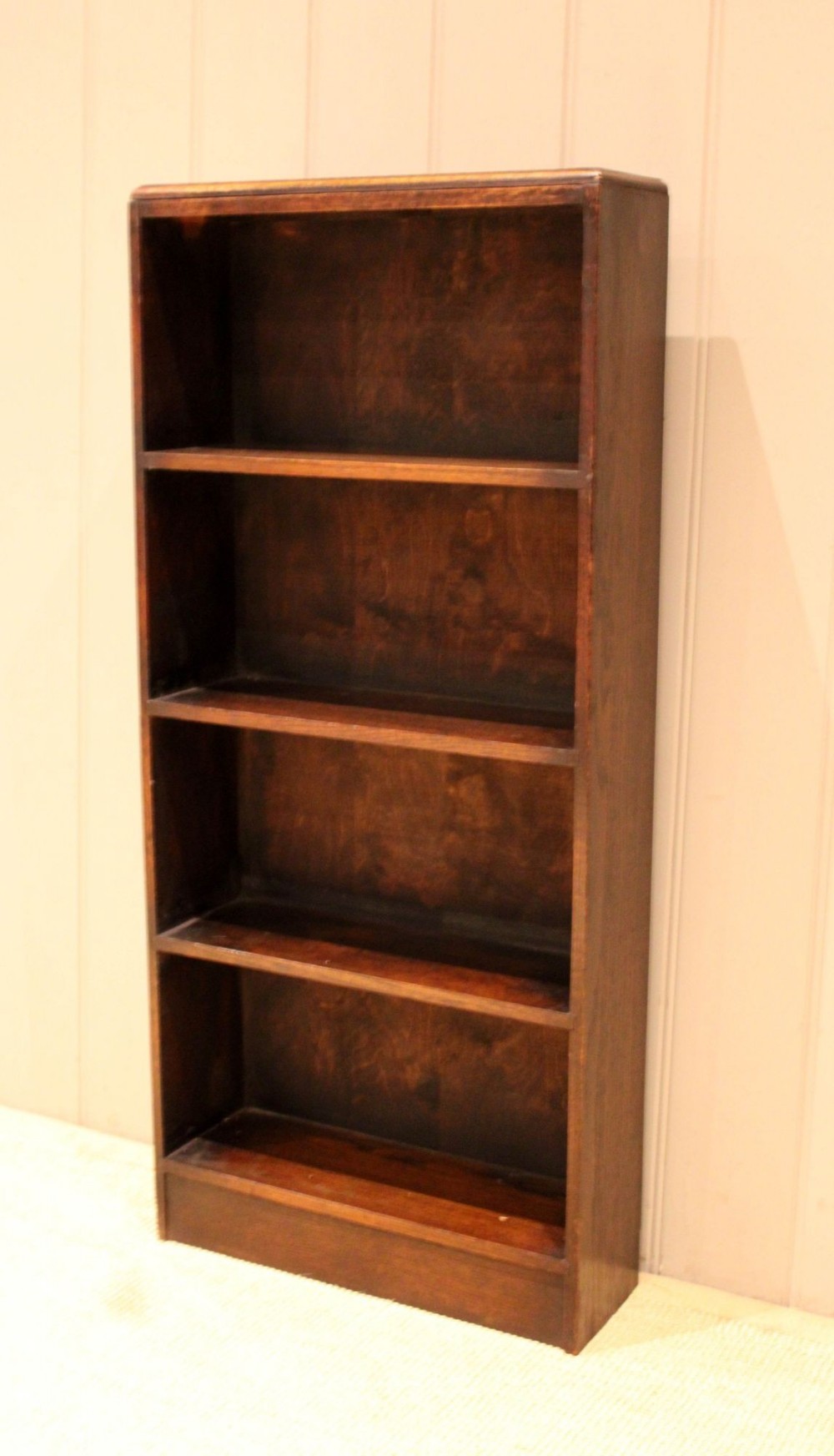 Small Dark Oak open Bookcase