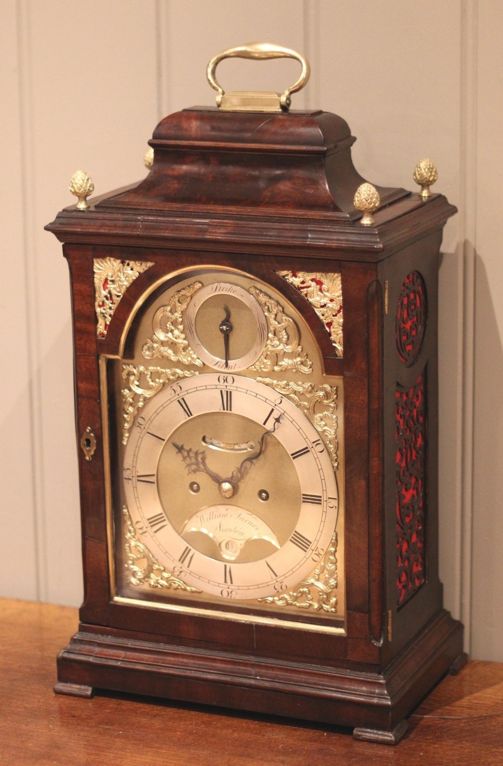 Original Late 18th Century Mahogany Verge Bracket Clock

