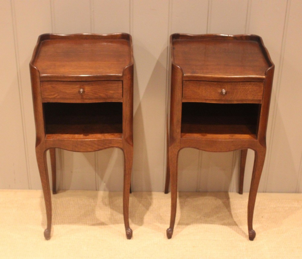 Pair Of French Oak Bedside Cabinets

