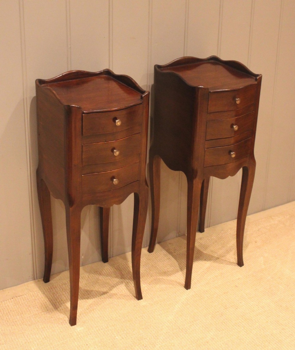 Pair Of French Small Proportioned Cherry Wood Bedside Cabinets