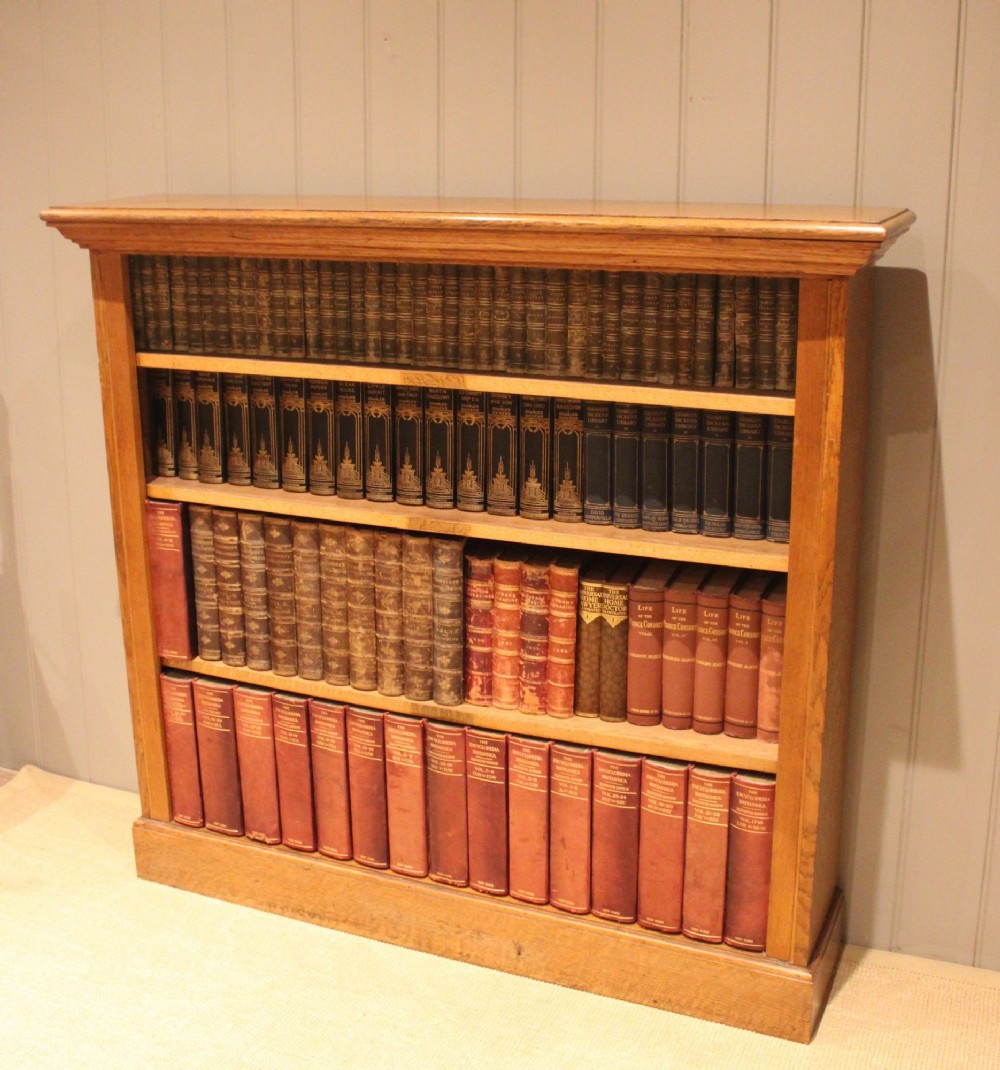 Edwardian Oak Open Bookcase