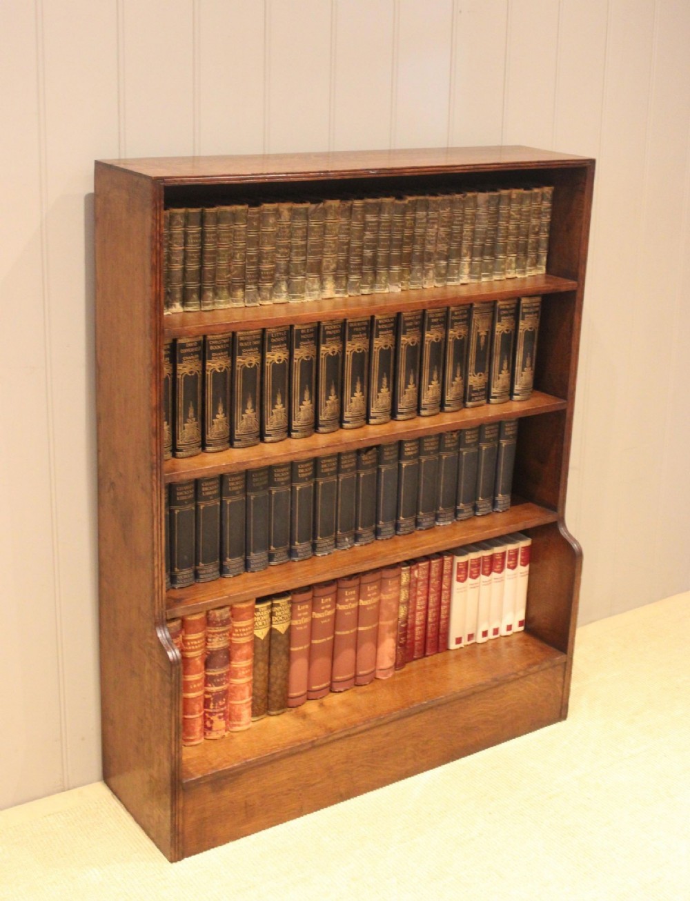 Solid Oak Open Bookcase
