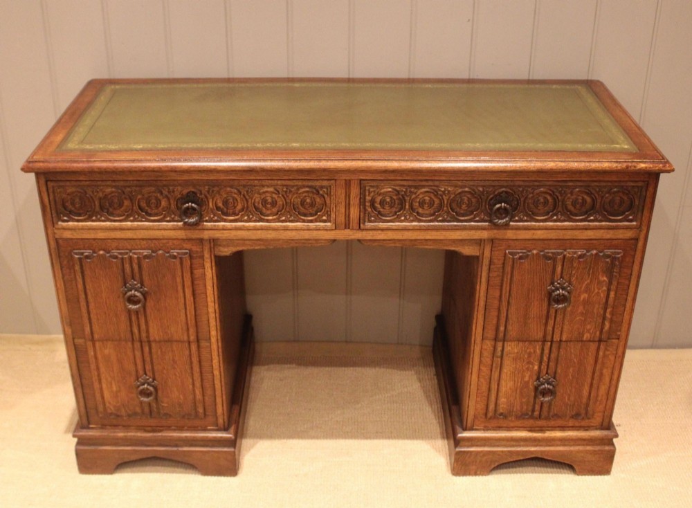 Oak Pedestal Desk