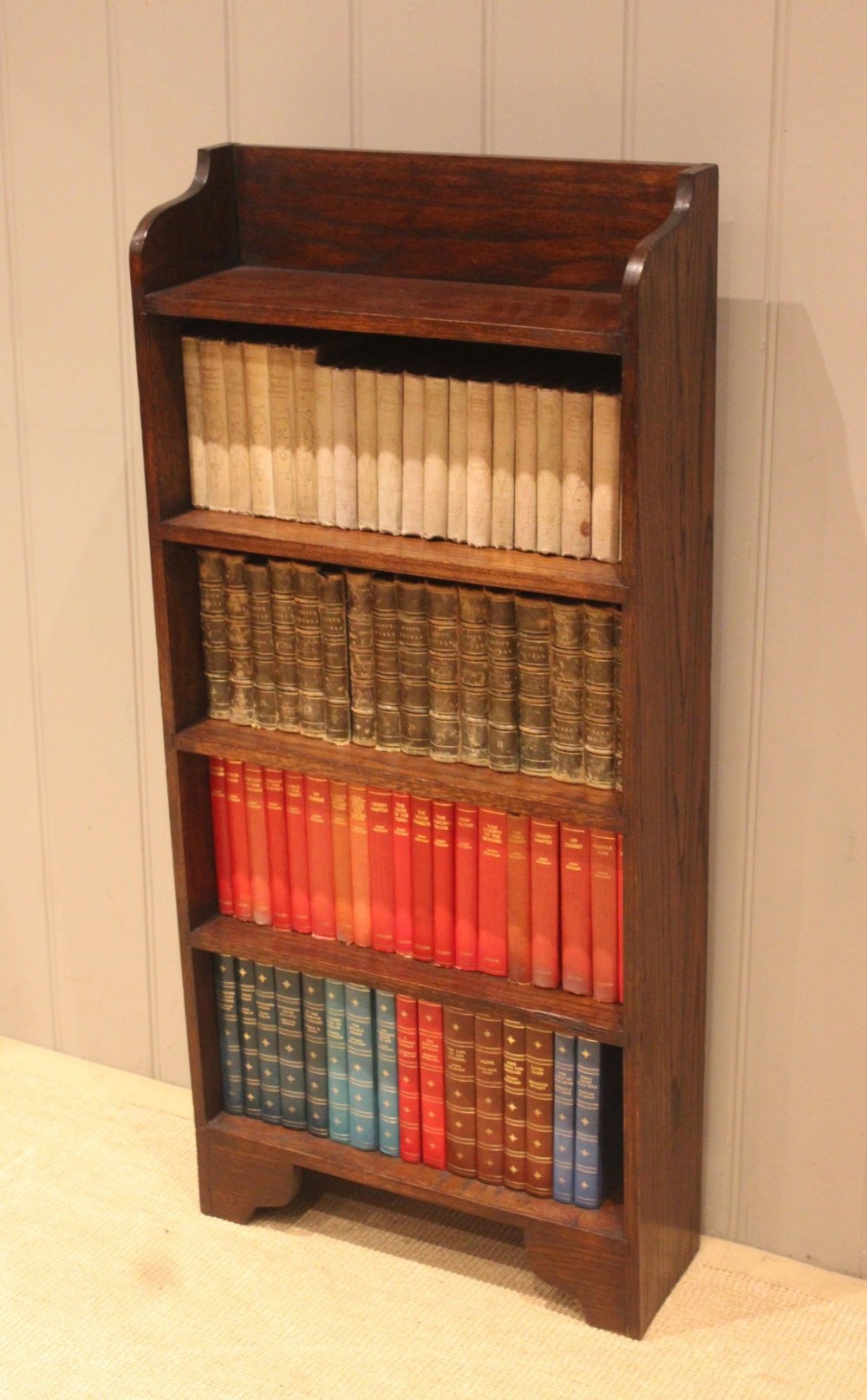 Slim Oak Open Bookcase