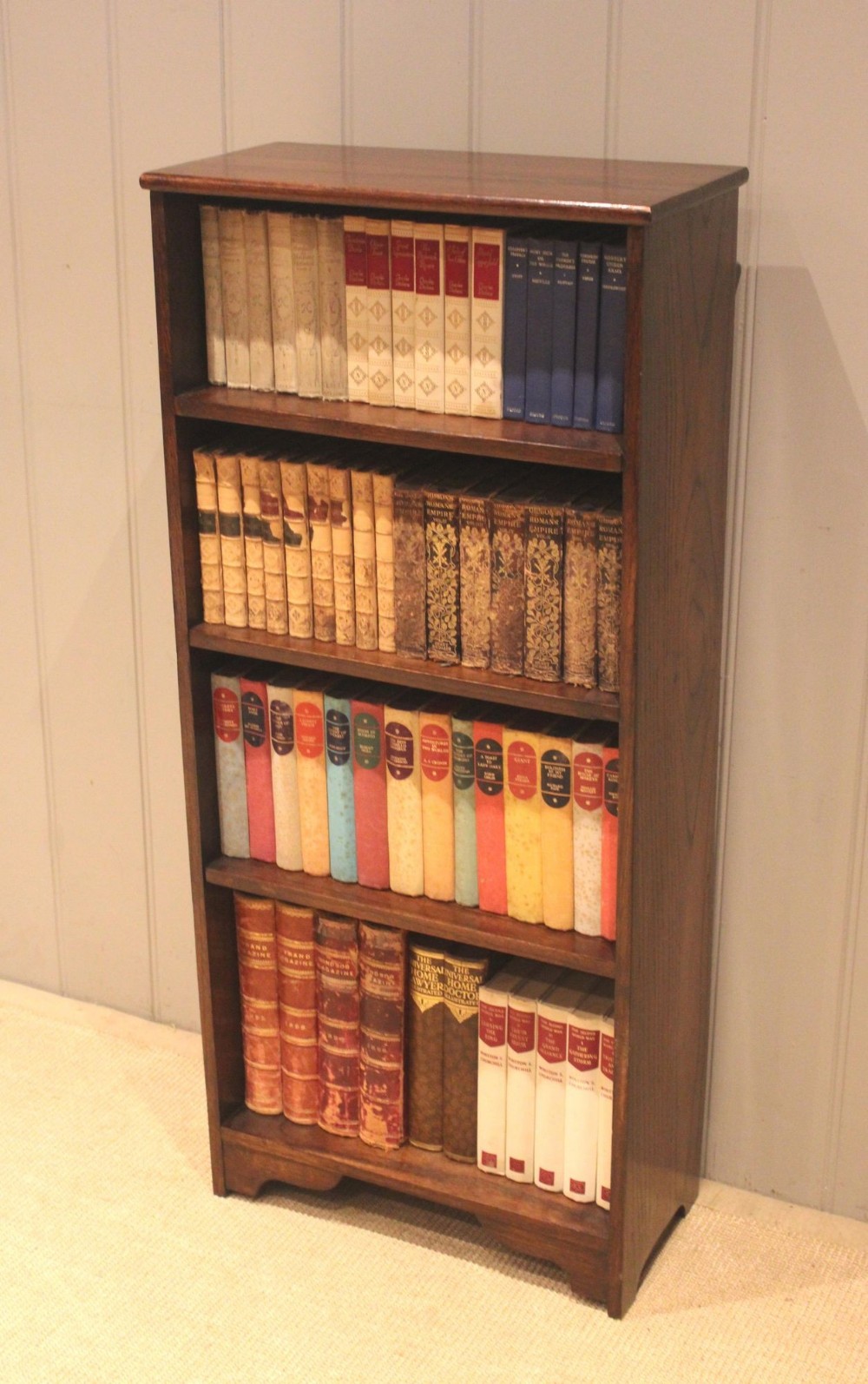 Slim Oak Open Bookcase