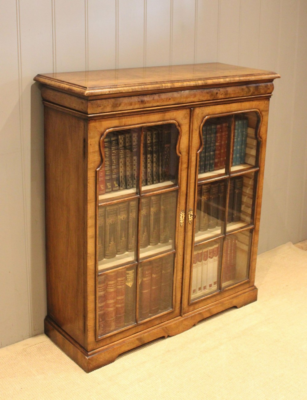 Walnut Glazed Bookcase