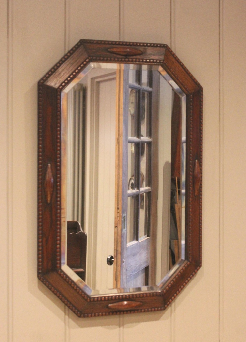 Carved Oak Wall Mirror