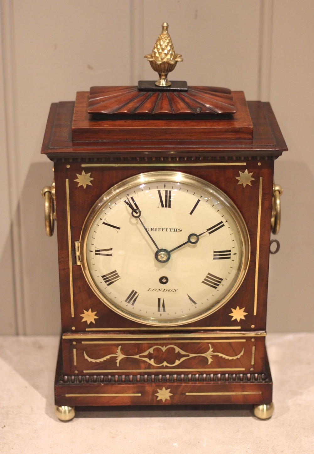 Regency Timepiece Mahogany Bracket Clock
