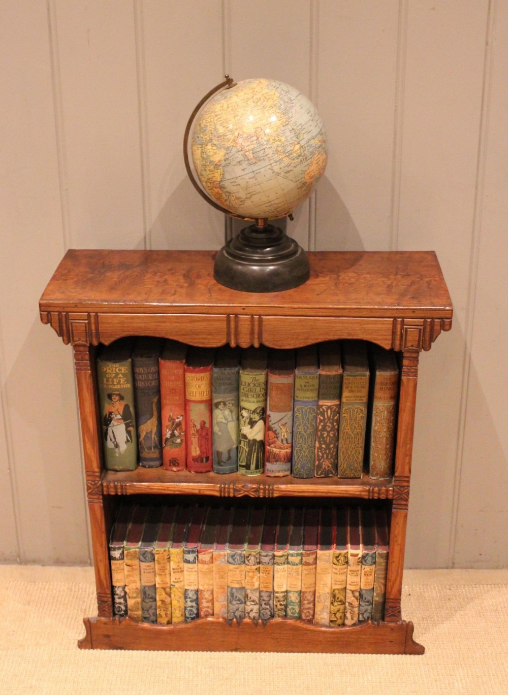 Small Proportioned Pitch Pine Open Bookcase