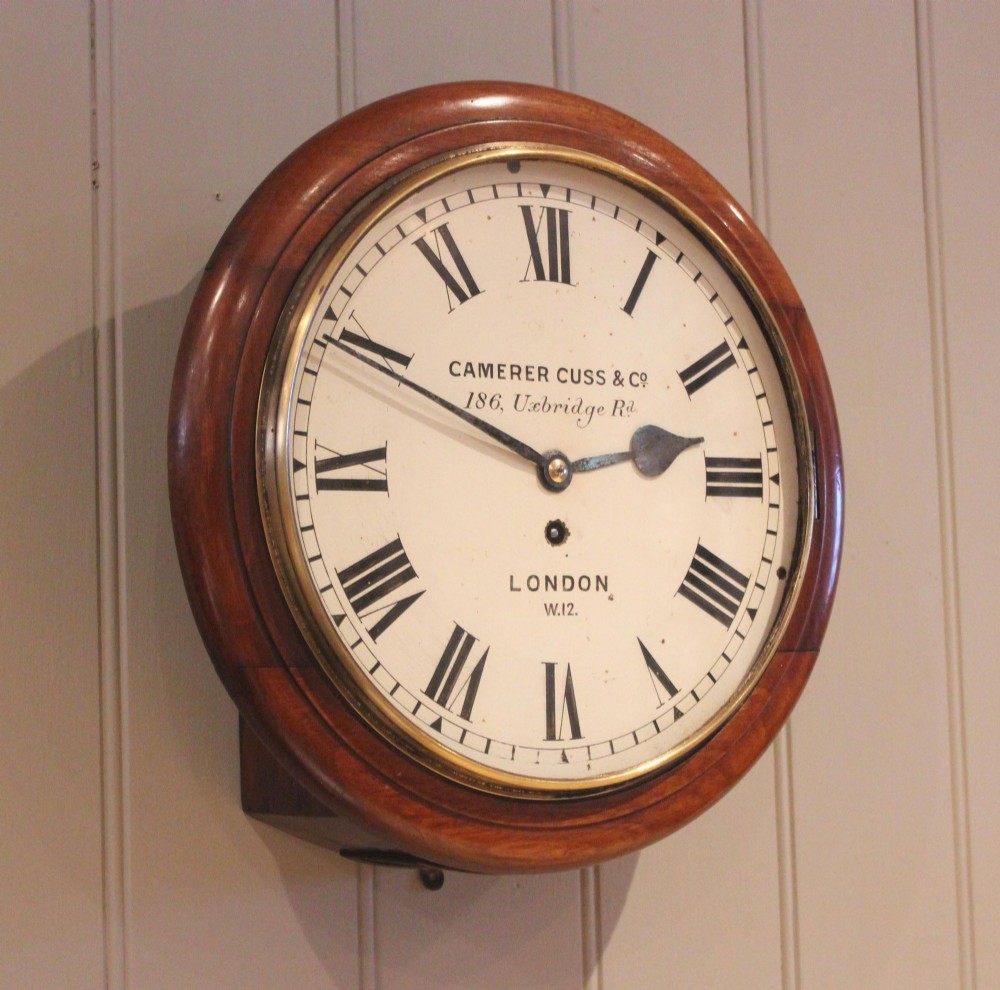 Late 19th Century Mahogany Camerer Cuss Fusee Dial Clock