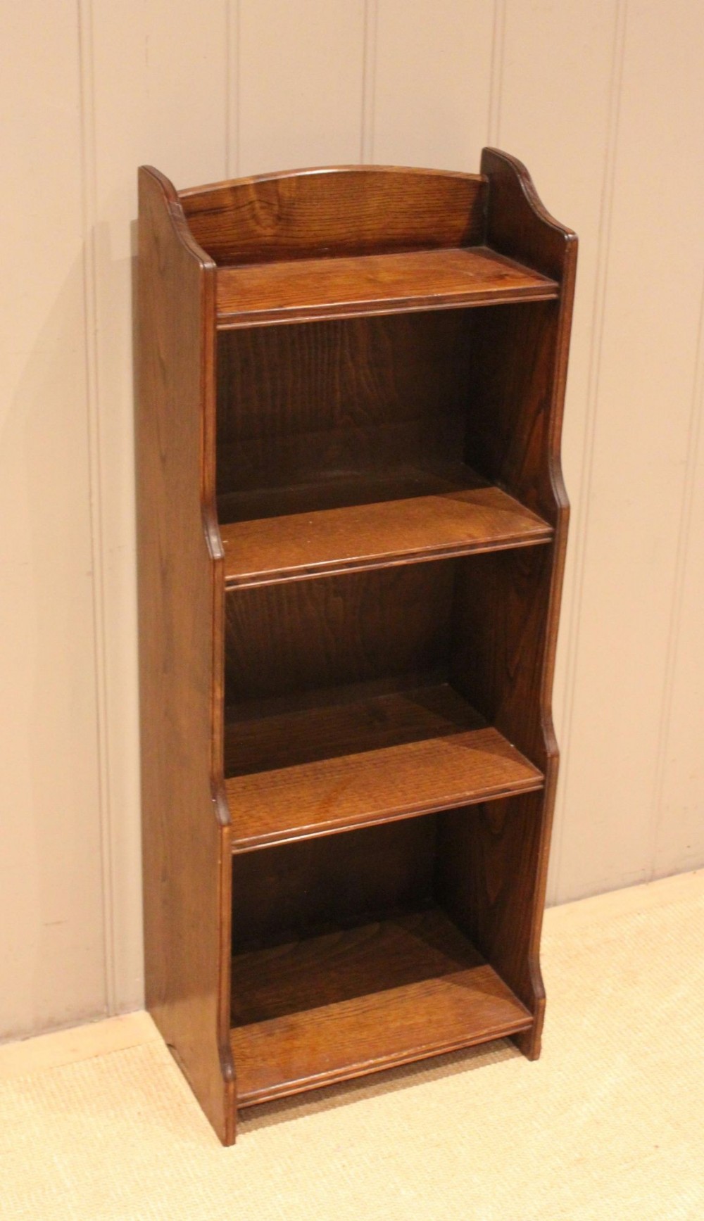 Small Oak Open Waterfall Bookcase