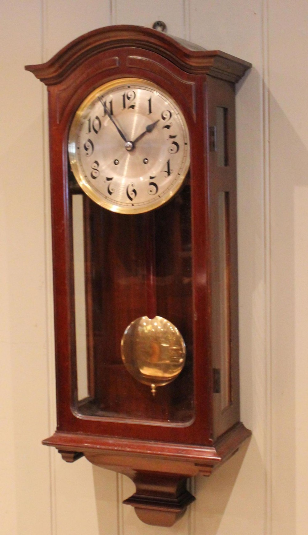 Edwardian Mahogany Wall Clock
