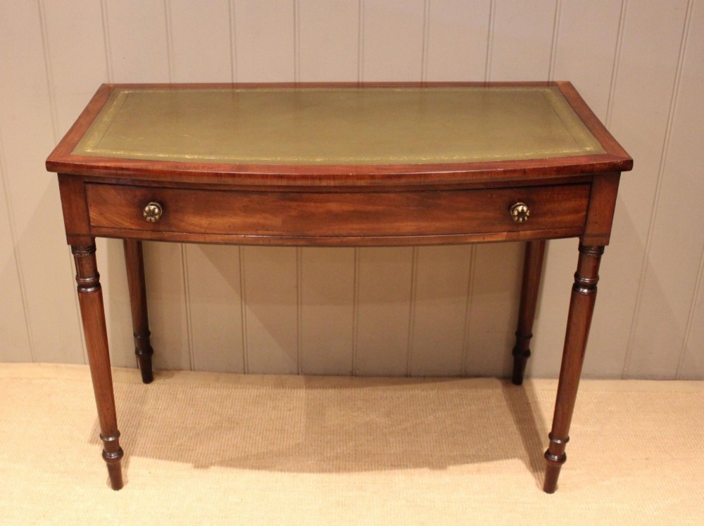 Early 19th Century Mahogany Bow Front Writing Desk