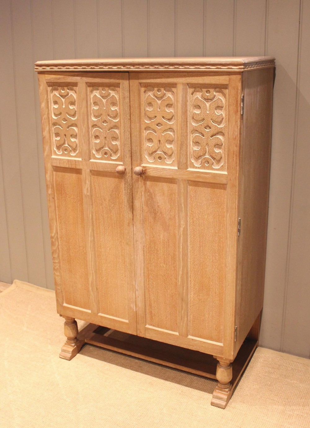Small Limed Oak Wardrobe