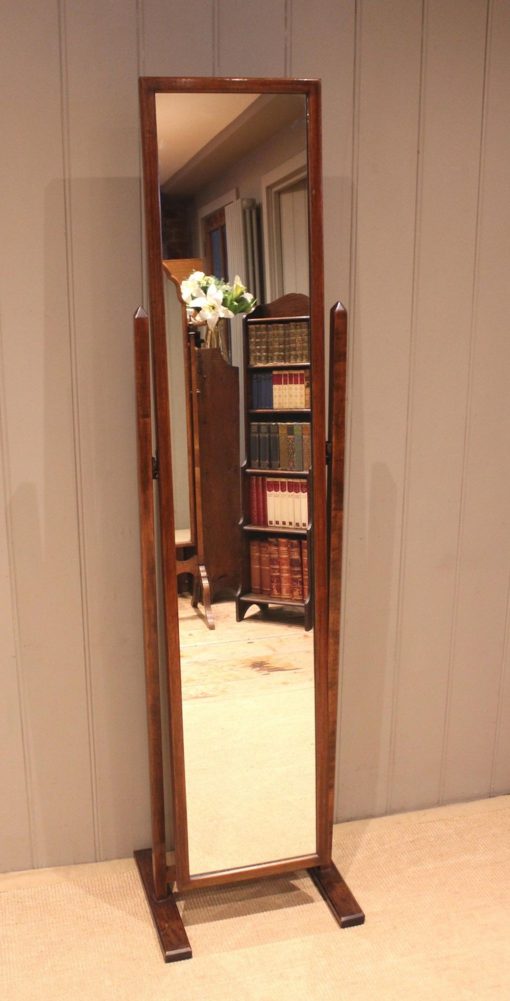 Long Beechwood Cheval Mirror