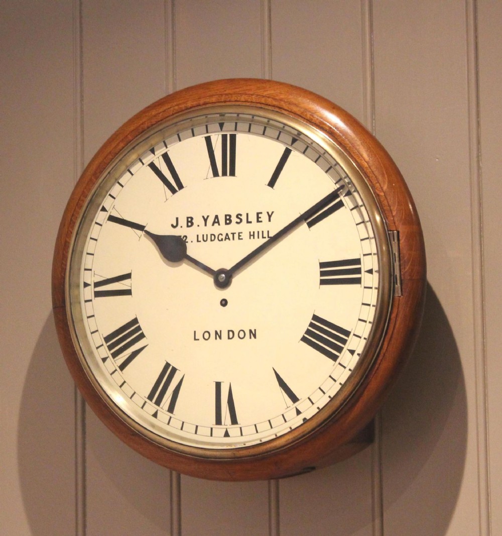 Large Oak Fusee Dial Clock