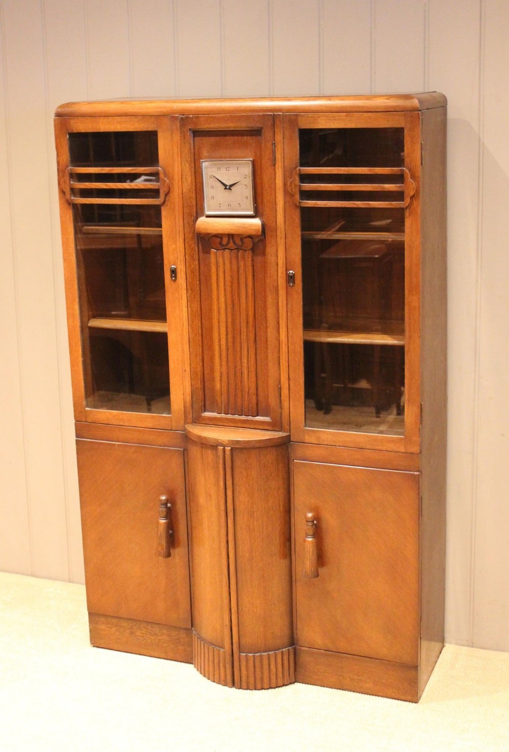 Oak Art Deco Cabinet Bookcase