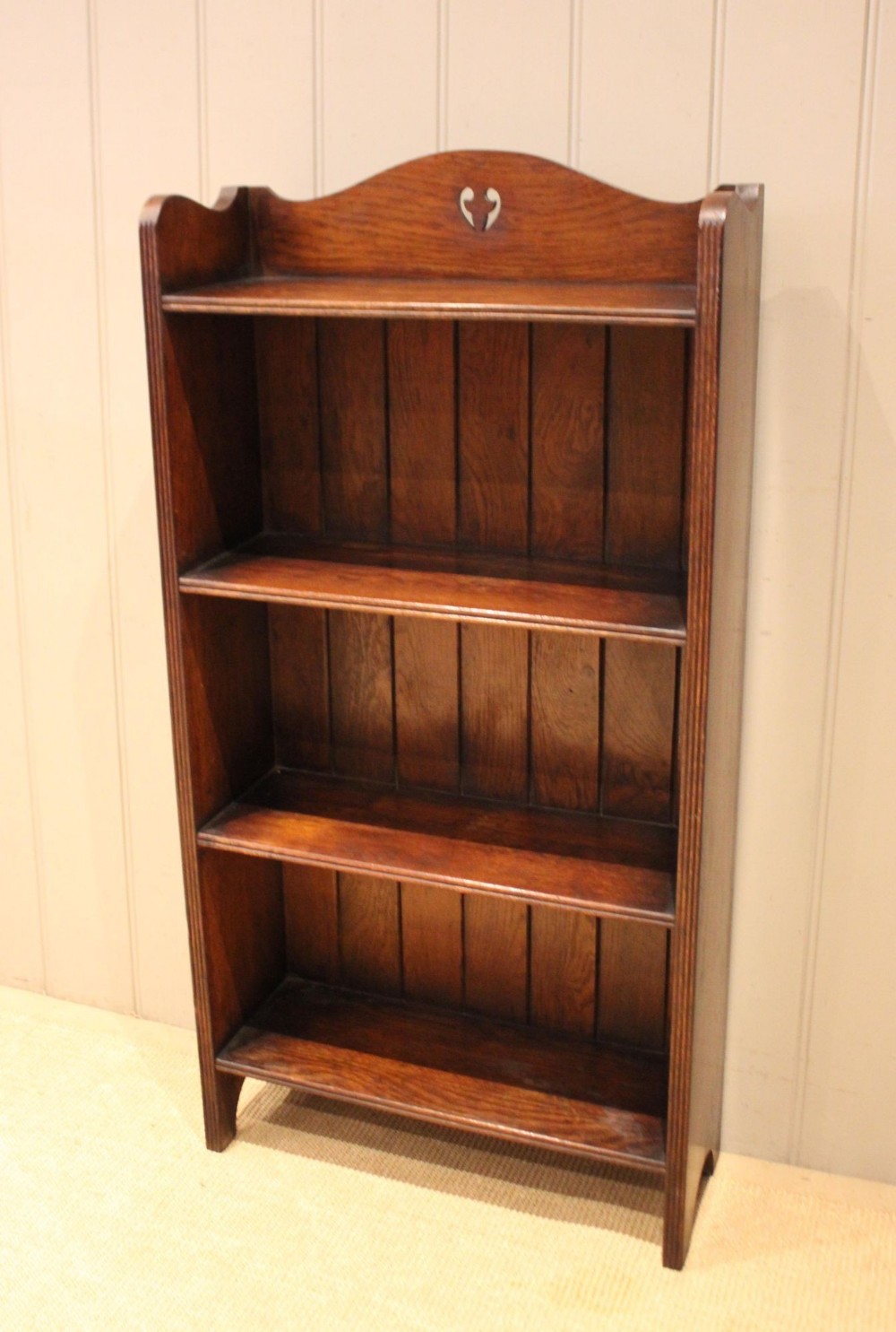 Oak Arts & Crafts Open Bookcase