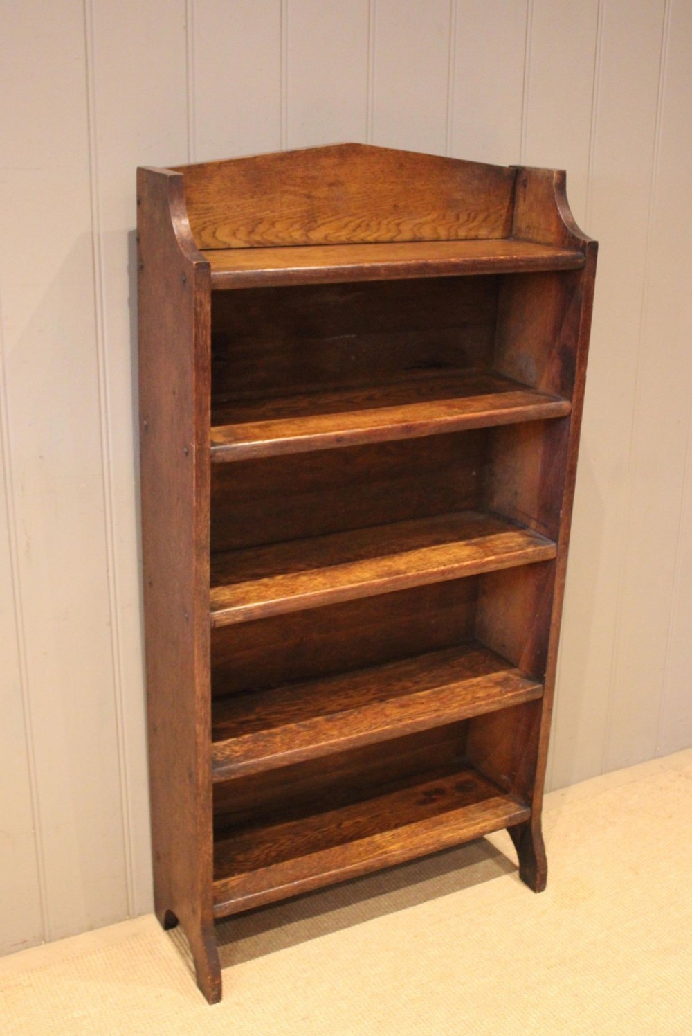 Solid Oak Open Bookcase