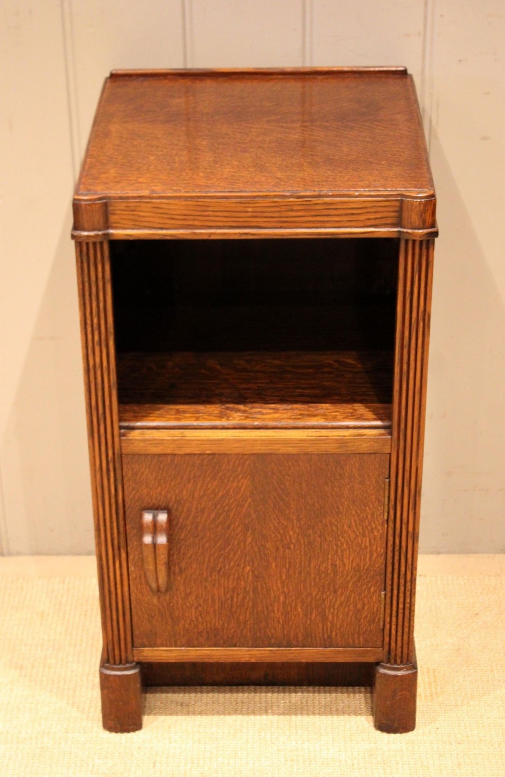 Oak Art Deco Bedside Cabinet