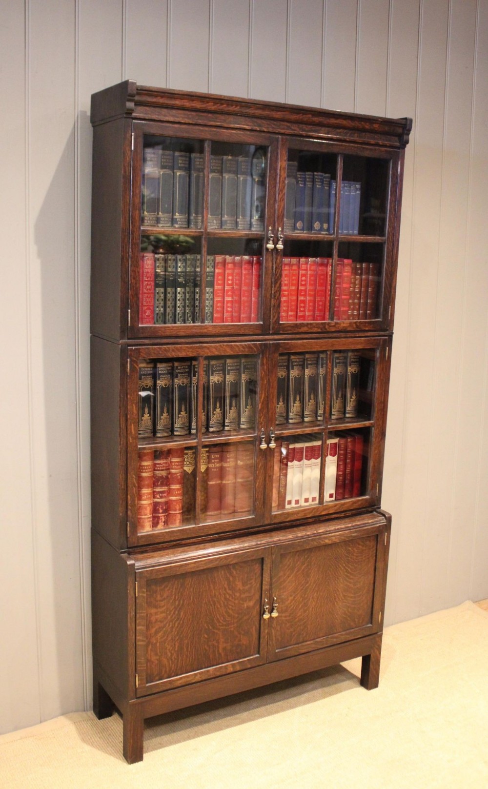 Dark Oak Stacking Cabinet Bookcase