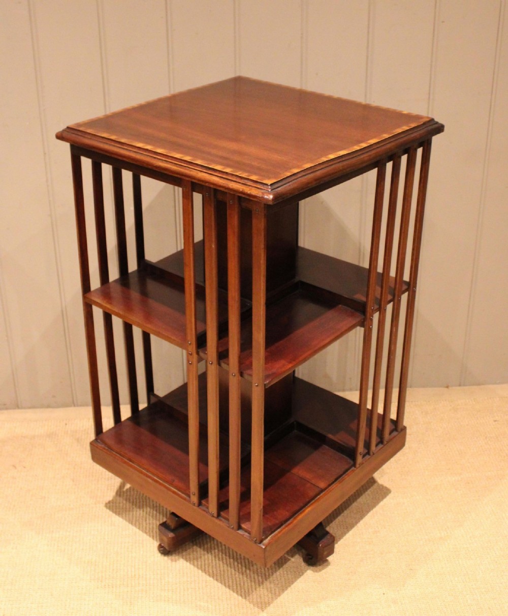 Edwardian Mahogany Revolving Bookcase