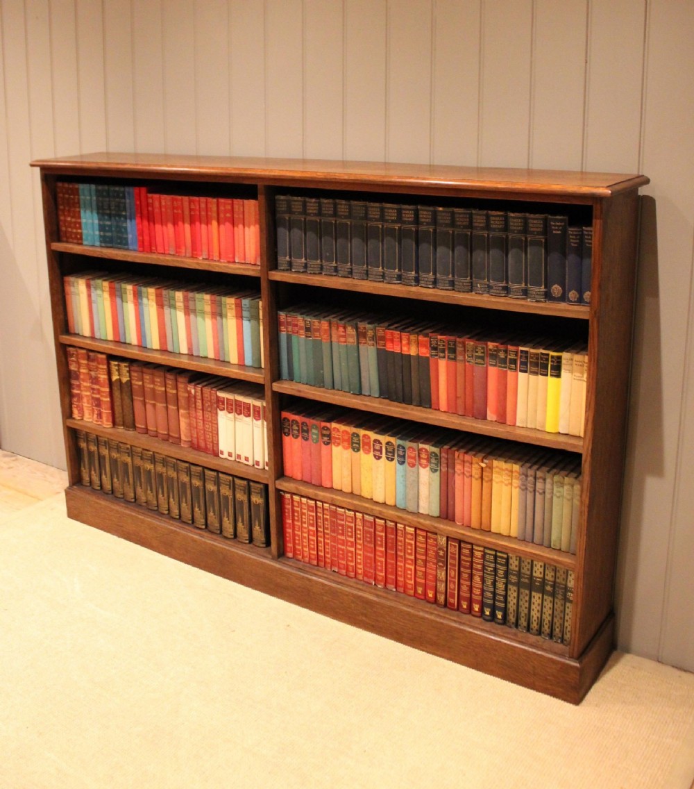 Substantial Oak Open Bookcase