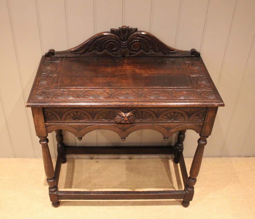 Late 19th Century Green Man Oak Side Table