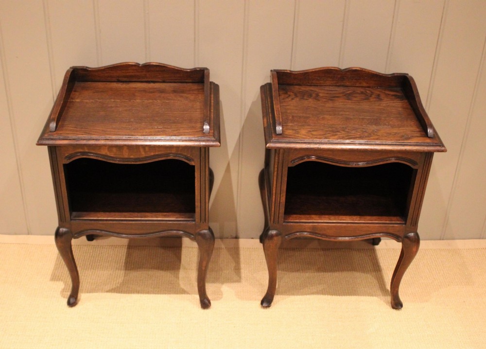 Pair Of French Oak Bedside Tables